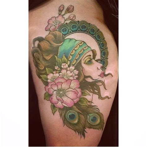 Beautiful Peacock Lady By Nikkilolly Girlytattoo