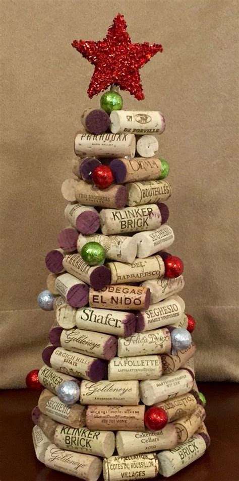 Mini Wine Cork DIY Ideas To Christmas Ornaments Wine Cork Christmas Tree Wine Cork Crafts