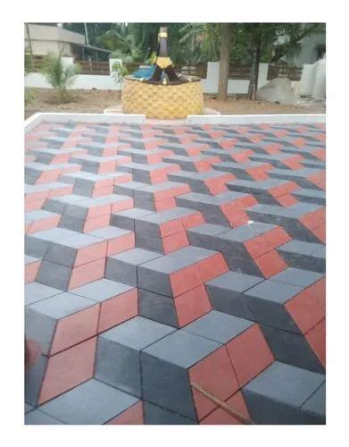 Concrete Rectangular Diamond 3d Paving Tile Size 6 Inch Length