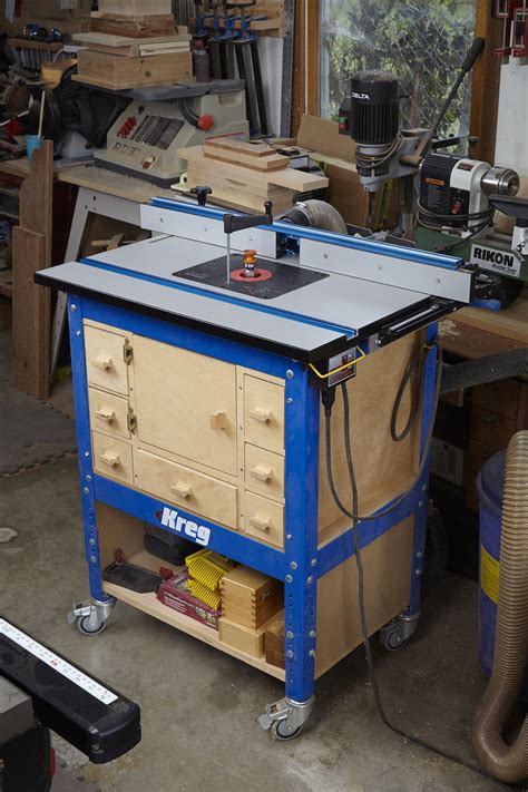 Kreg Router Table With Custom Storage Kreg Router Table Woodworking