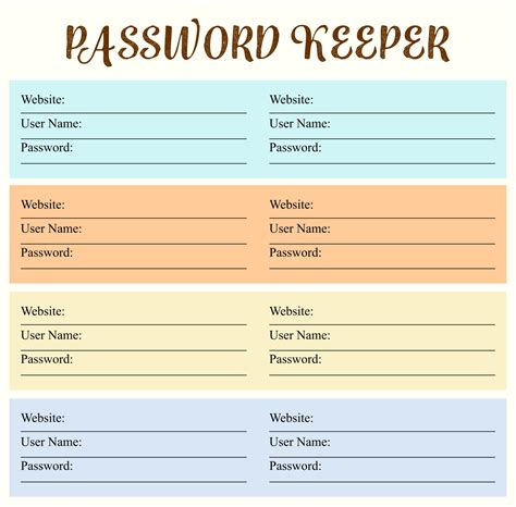 Free Password Keeper Template Printable Of Ultimate Guide To An My Xxx Hot Girl