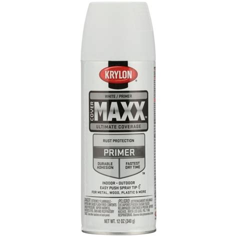 Krylon Covermaxx Whiteprimer Ultimate Coverage Spray Paint 12 Oz