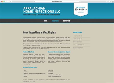 Appalachian Home Inspections Website Graphic Design Altoona Pa