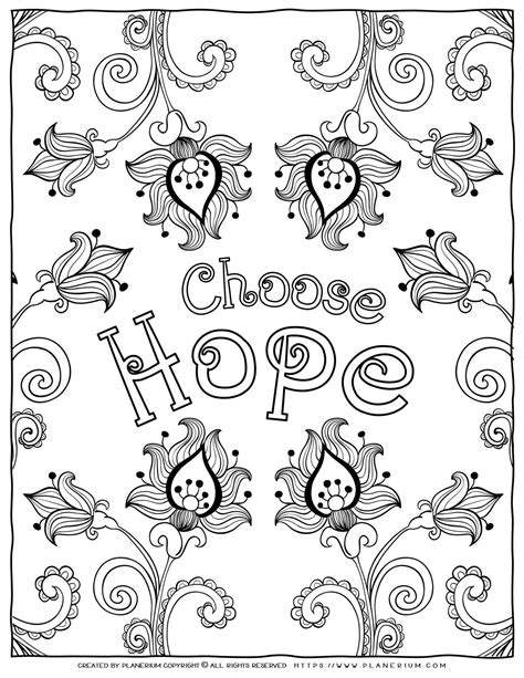 Hope Coloring Pages Printable COLORING PAGES WORLD