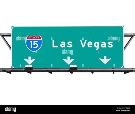 15 Freeway Las Vegas Sign Isolated Stock Photo Alamy