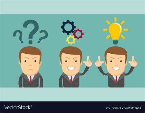 Thinking Or Problem Solving Business Concept Vector Image