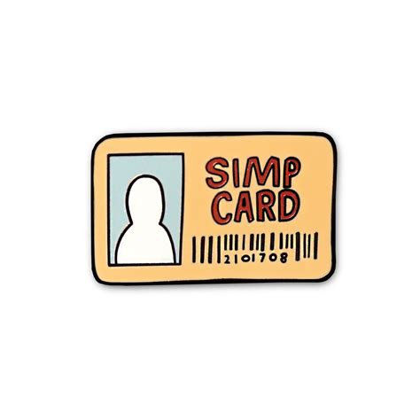 Simp Card Meme Lapel Enamel Pin On Point Pins
