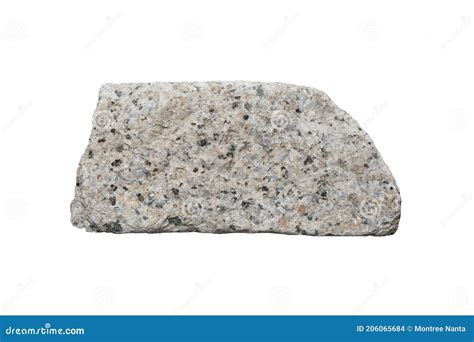 Granite Igneous Rock Isolated On White Background Stock Photo Image