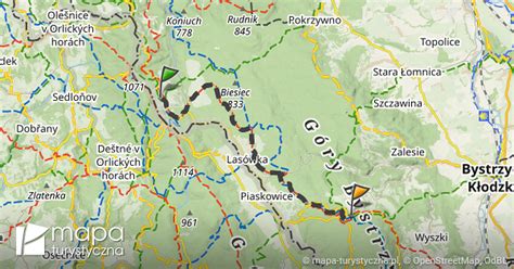 Trasa Zieleniec Schronisko Pttk Jagodna Mapa Turystyczna Pl