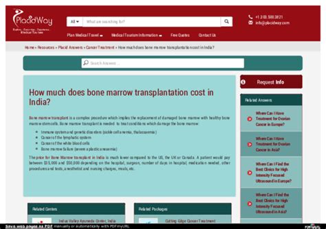 Pdf How Much Does Bone Marrow Transplantation Cost In India Dan