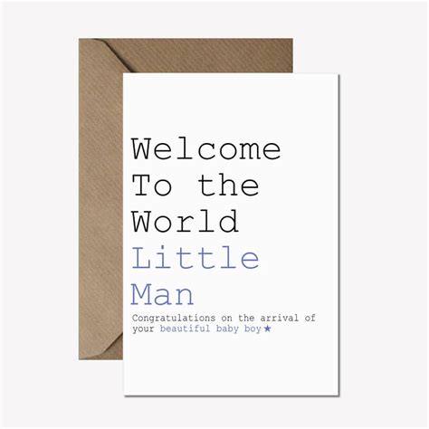 New Baby Boy Card Baby Boy Card Welcome To The World Etsy Uk