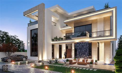 Modern Villa In Ksa On Behance Modern Exterior House Designs Duplex