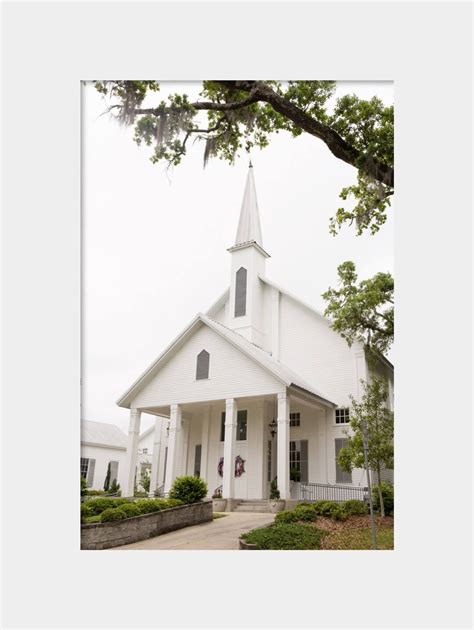 First Presbyterian Church Ocean Springs Photo White Church Etsy