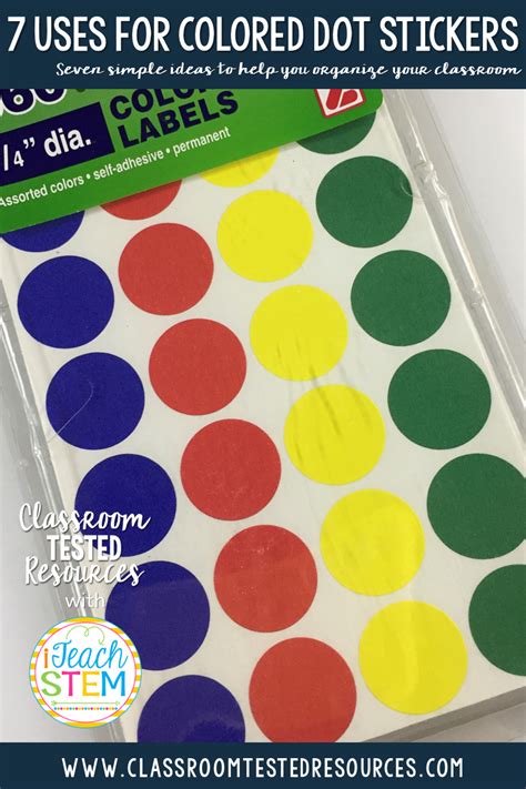 7 Uses For Colored Dot Stickers Classroom Tested Resources