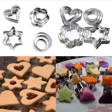 Allamwar 12pcs Stainless Steel Cookie Cutter Set Pastry Cookie Biscuit