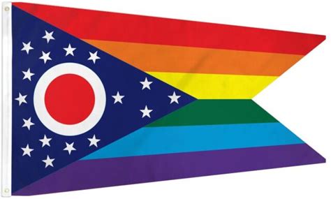 Ohio Rainbow Flag 3x5 Ft Gay Lesbian Lgbtq Oh State Ebay
