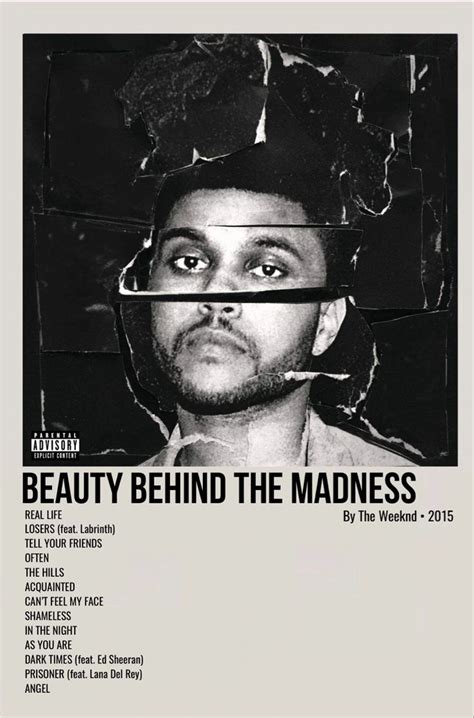 Beauty Behind The Madness Music Poster The Weeknd Poster Music