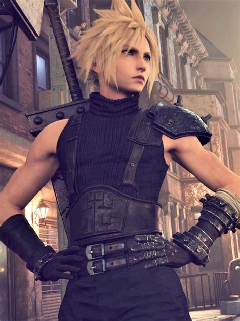 Cloud Strife Final Fantasy Vii Remake Black Vest William Jacket