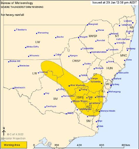 Parts Of The Riverina Included In A Severe Thunderstorm Warning The