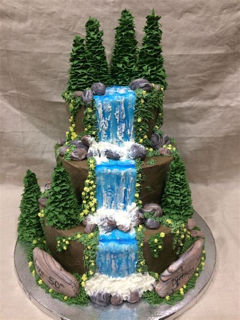 My Waterfall Birthday Cake Nature Cake Cake Decorating Tutorials