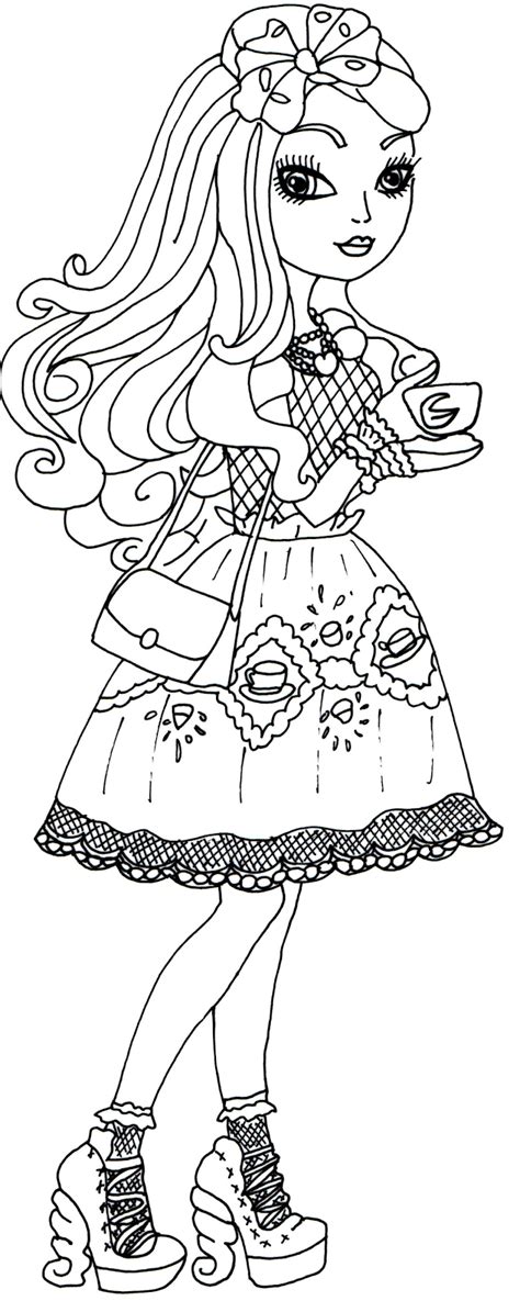 Ever After High Coloring Pages Lizzie Hearts ~ Coloring Pages