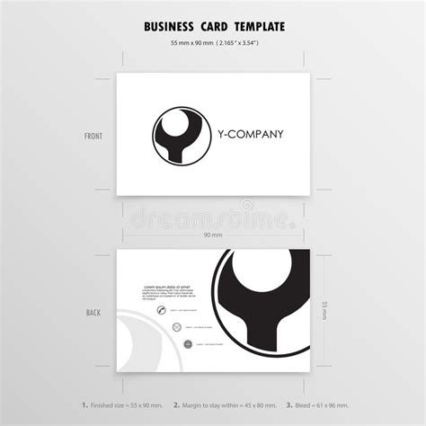 Business Cards Design Template Name Cards Symbol Stock Vector
