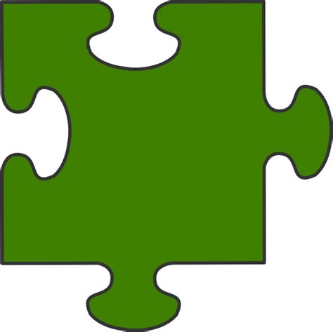 Green Puzzle Piece Clip Art At Vector Clip Art Online E5f
