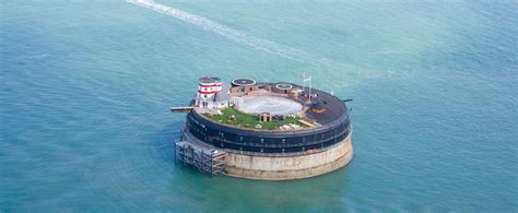 No Mans Fort Lighthouse And Hotel Off The Coast Of The Uk