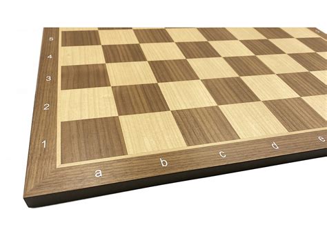 197” Wooden Chess Board Walnut With Coordinates