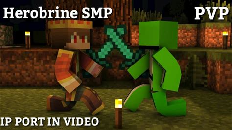 Pvp In Public Herobrine Smp Ip Port In Video Join Now Minecraft Pe