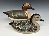 Decoy Harry Cook Green-Winged Teal Pair Of Vintage Hunting Decoys For ...