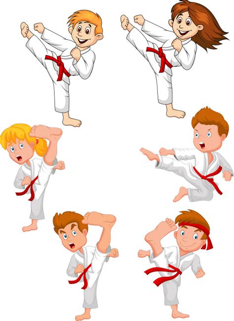 Idiot karateka in another world; Dibujos animados niño pequeño entrenamiento karate ...