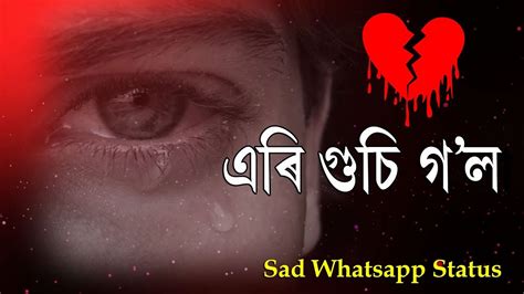 Whatsapp status on love, sadness, and more. এৰি গুচি গ'লা 😭 Breakup Status 💔 Assamese Sad whatsapp ...