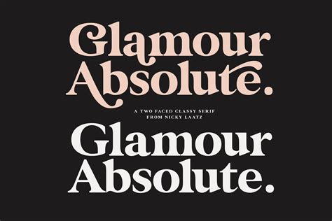 Glamour Absolute Modernvintage Font Vintage Fonts Serif Lettering
