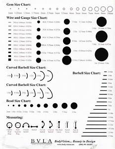 Bvla Size Chart Piercing Chart Ear Piercings Chart Gauges Size Chart