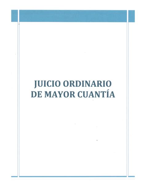 Pdf Juicio Ordinario De Mayor Cuantia Editado Fredy Cancino