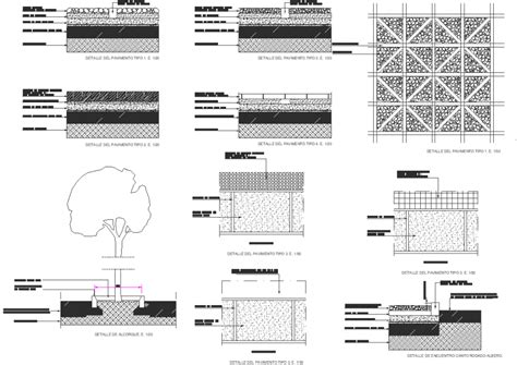 Pavements Floor Plan And Section Detail Dwg File Cadbull