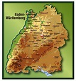 Map of Baden-Wuerttemberg stock illustration. Illustration of constance ...