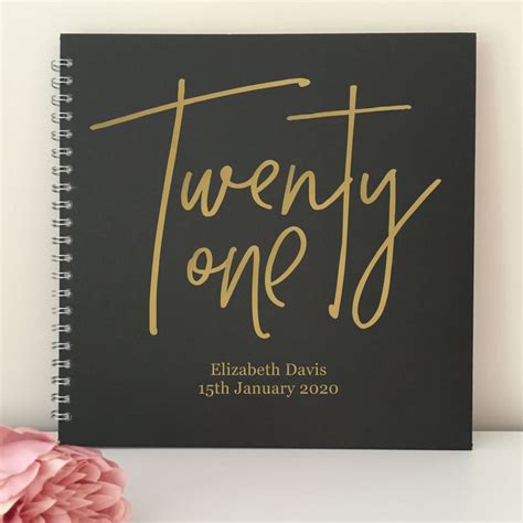 Personalised 21st Birthday Book Memory Book Twenty First Guest Bo