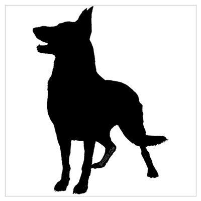 Download German Shepherd Silhouette Poster