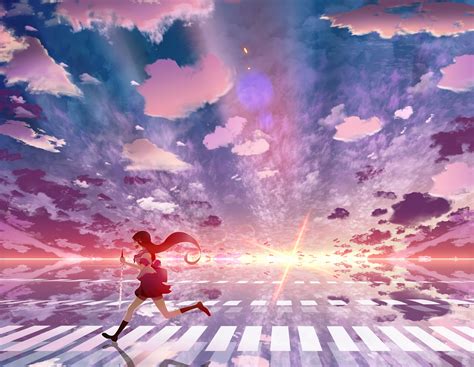 Girl Anime Sky Wallpaper Hd Anime 4k Wallpapers Images And