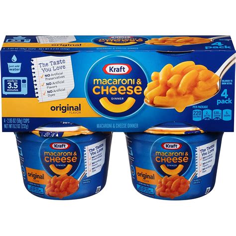 Kraft Easy Mac Original Flavor Macaroni And Cheese 4 Ct 82 Oz