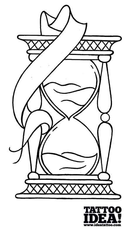 Draw A Traditional Style Hourglass Tattoo Hourglass Tattoo Tattoo Stencil Outline Hour Glass