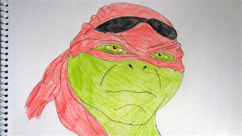 How To Draw Raphael From Ninja Turtles Movie 2014 Youtube