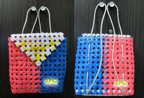 Unused Plastic Drinking Straws Handcrafted Into Bags Straw Bags