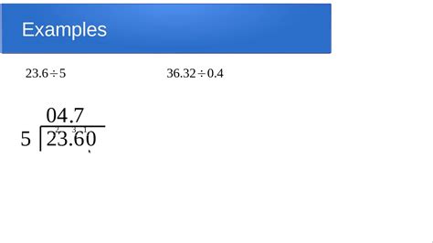 Dividing Decimals Youtube