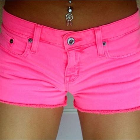 Pink Daisy Dukes Neon Pink Shorts Bright Shorts Homestuck Bad Girl Look Summer Outfits Cute