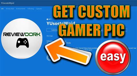 How To Get Custom Xbox One Gamer Pic Youtube