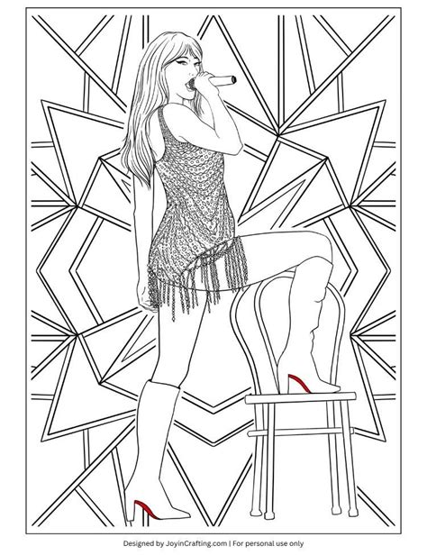 Taylor Swift Coloring Sheets Eras Tour Free Printable Templates