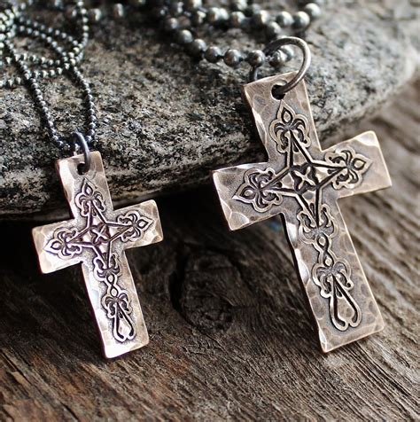 Heart necklaces 14k rose gold plated 925 sterling silver birthstone pendant necklaces 5a cubic zirconia heart necklaces for women jewelry gift necklaces for women mom 242. His and Hers Personalized Bronze Cross Necklaces - With ...